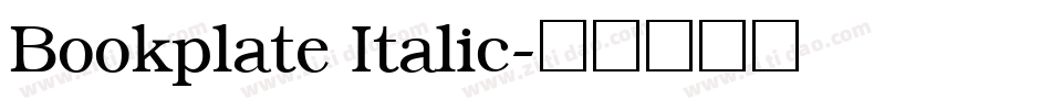 Bookplate Italic字体转换